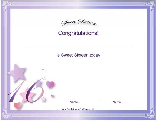 Sweet Sixteen
