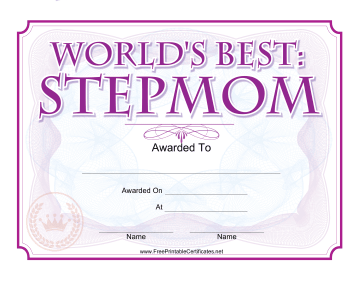 Worlds Best Stepmom Award