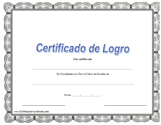 Certificado de Logro