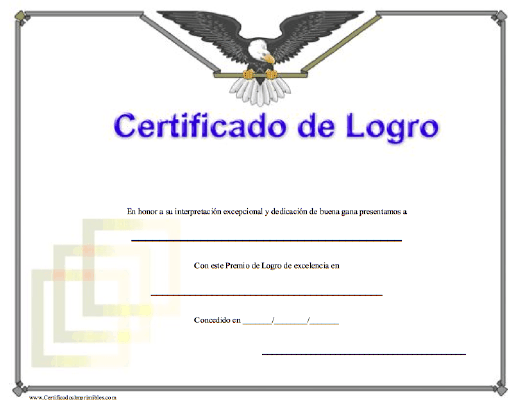 Certificado de Logro