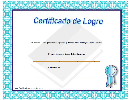 Certificado de Logro