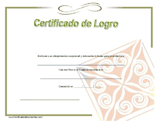 Certificado de Logro