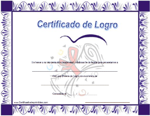 Certificado de Logro