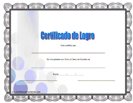 Certificado de Logro