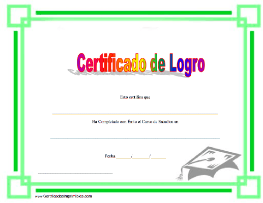 Certificado de Logro
