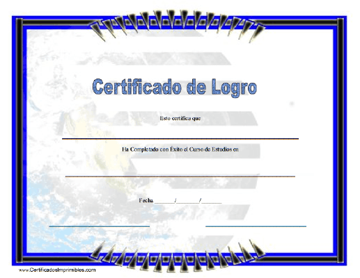 Certificado de Logro