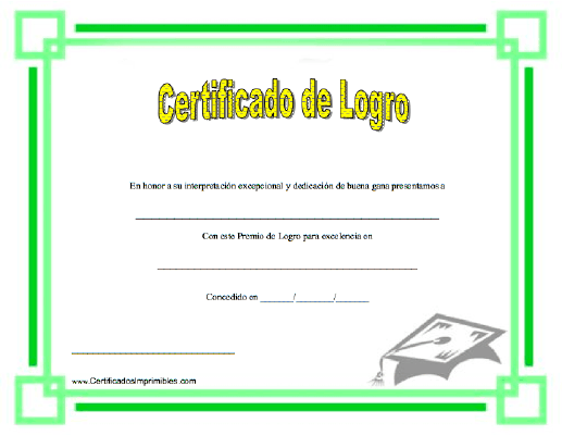 Certificado de Logro