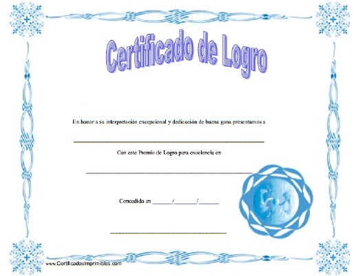 Certificado de Logro