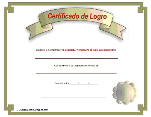 Certificado de Logro