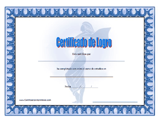 Certificado de Logro en Interpretación