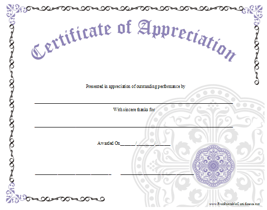 Appreciation