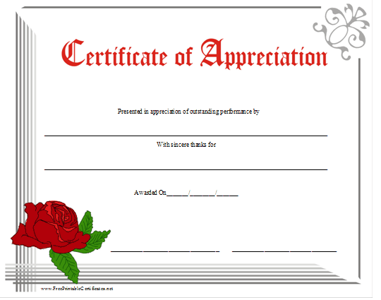 Appreciation
