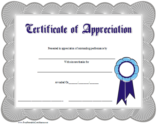 Appreciation
