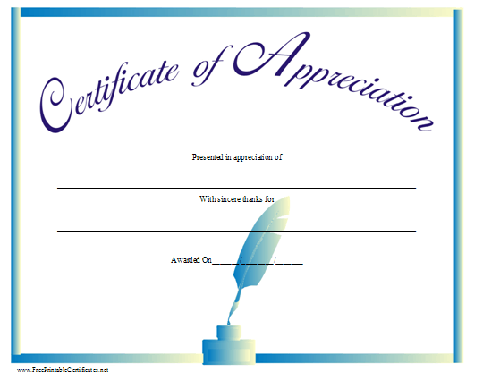 Appreciation