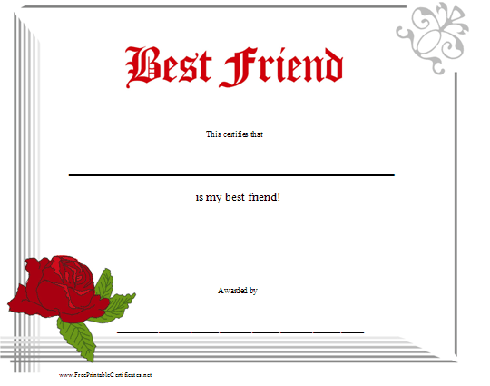 Free and customizable best friend templates