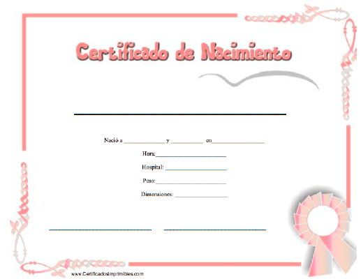 Certificado de Nacimiento