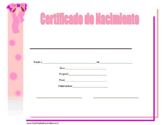 Certificado de Nacimiento