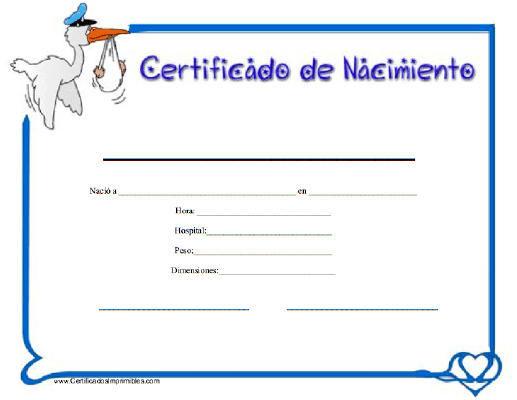 Certificado de Nacimiento