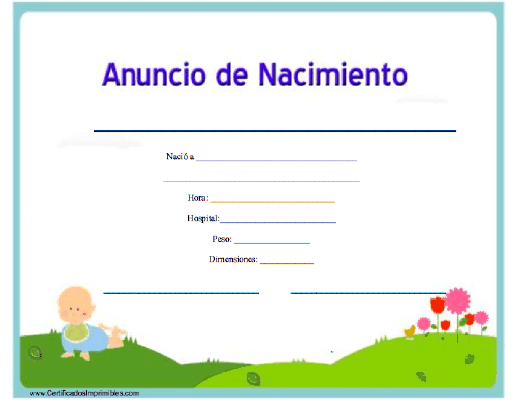 Anuncio de Nacimiento