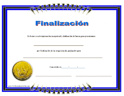 Finalizacíon