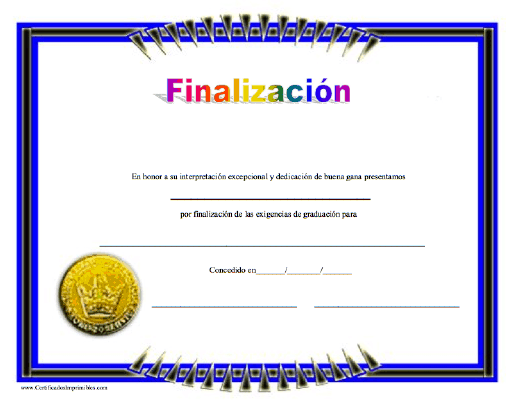 Finalizacíon