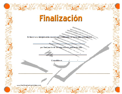 Finalizacíon