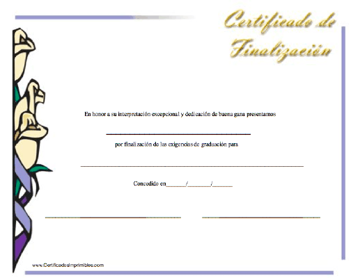 Certificado de Finalizacíon