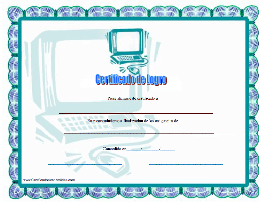 Certificado de Logro