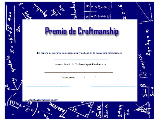 Premio de Craftmanship