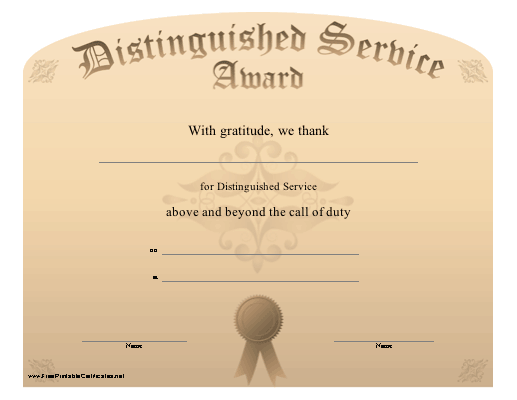 Distinguished Service Award