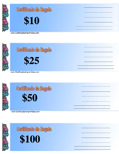 Certificado de Regalo