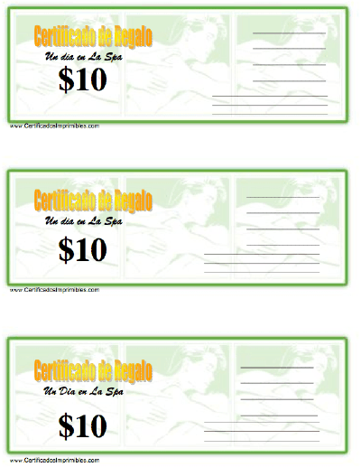 Certificado de Regalo - un dia en La Spa