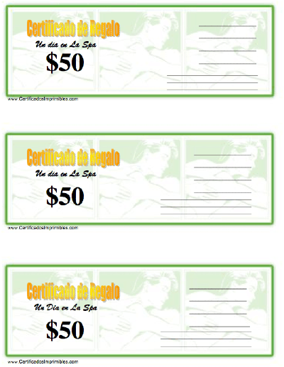 Certificado de Regalo - un dia en La Spa