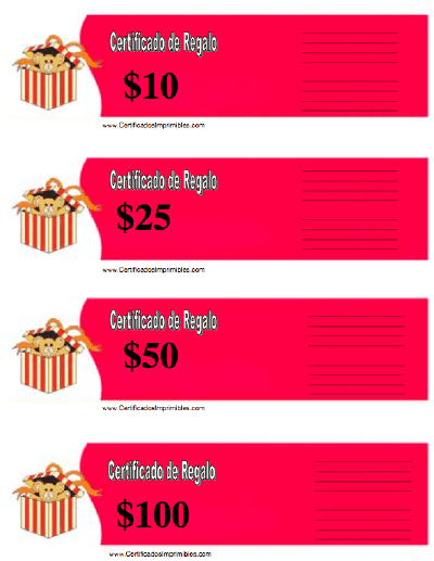 Certificado de Regalo