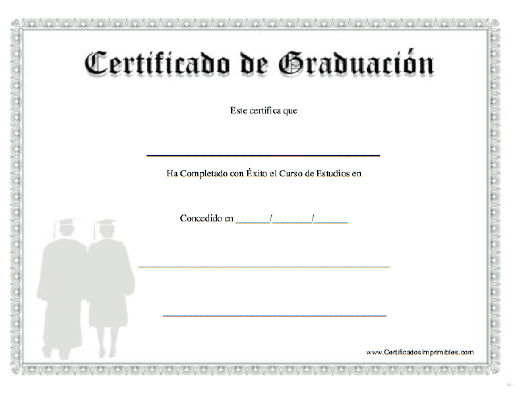 Certificado de Graduación