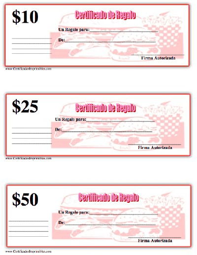 Certificado de Regalo