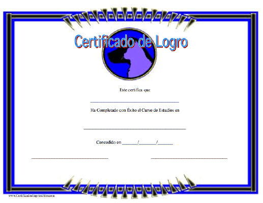 Certificado de Logro