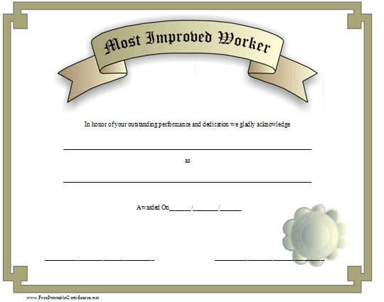 Most Improved Worker