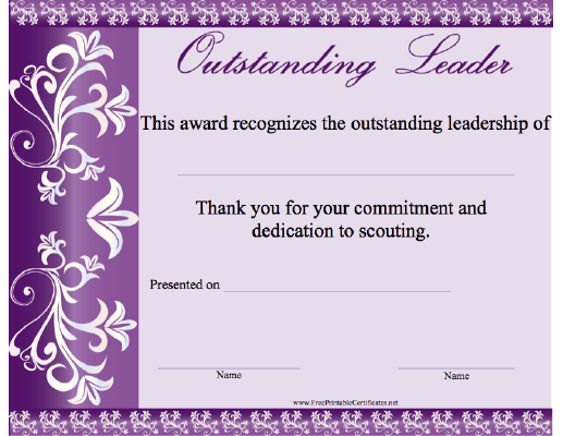 Outstanding Leader