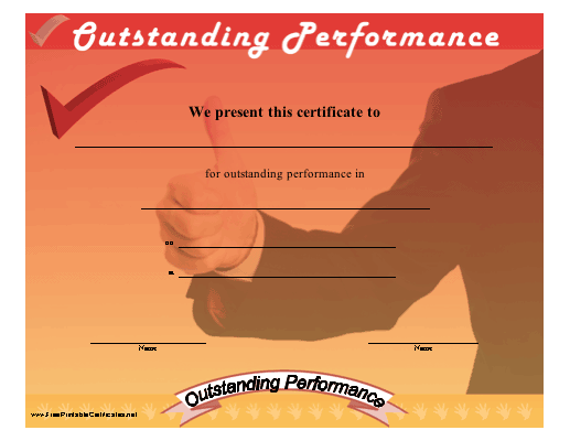Outstanding Performance