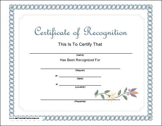 Recognition