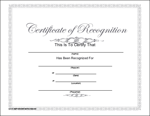 Recognition