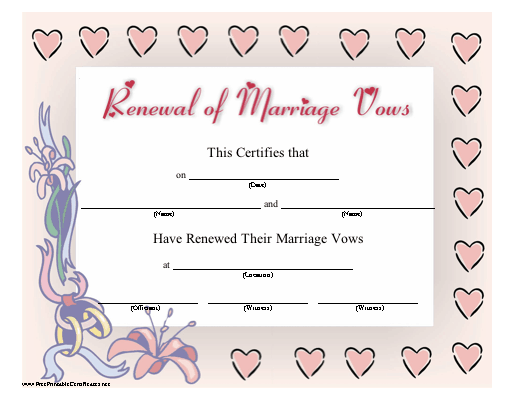 Renewal of Marriage Vows