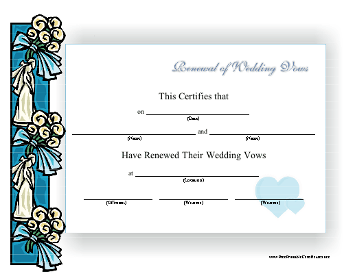Renewal of Wedding Vows