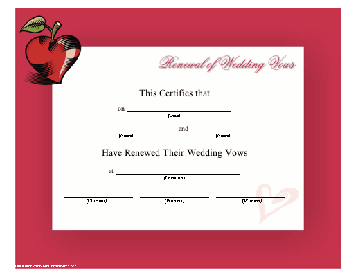 Renewal of Wedding Vows