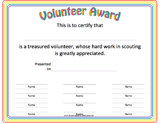 Volunteer Award