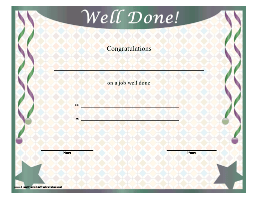 Well Done