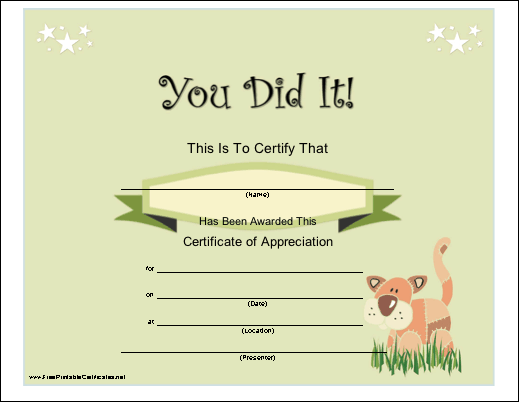 You Did It!