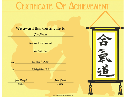 Aikido certificate