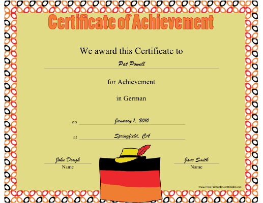 German certificate